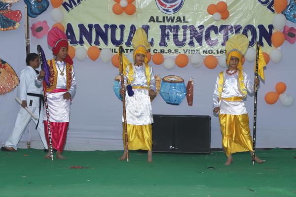 students doing Bangra in Annual functions 